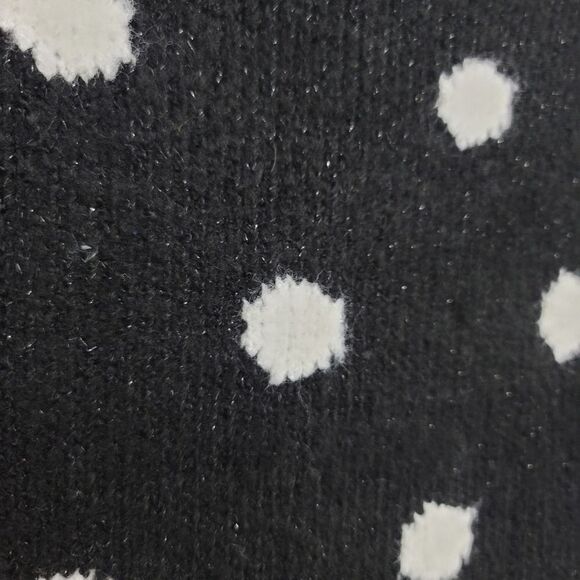 Arizona jean co. Black and white Polka dot sweater, medium - Picture 7 of 7